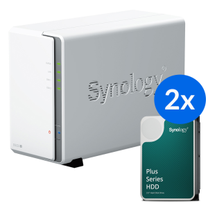 Synology DS223j /24T | 2-zatokowy serwer NAS w zestawie z dyskami o łącznej pojemności 24TB, Tower