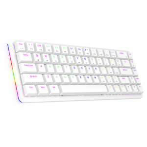 Rampage Mechaniczna Low Profile REBEL Red-switch biała