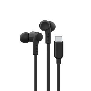 Belkin Przewodowe słuchawki douszne USB-C, czarne