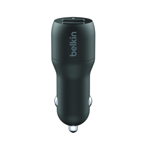Belkin Ładowarka samochodowa 24W, 2x USB-A, czarna + kabel Lightning