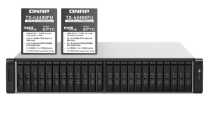 QNAP TS-h2490FU-7232P-64G | 24-zatokowy all flash U.2 NVMe NAS, AMD Epyc, 64GB RAM, RP, RACK