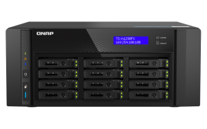 QNAP TS-h1290FX-7302P-128G | 12-zatokowy all flash NAS, AMD Epyc, 128GB RAM, 2x 25GbE SFP28, Tower