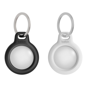 Belkin Uchwyty na AirTag z kółkiem do kluczy, 2 szt., biały i czarny