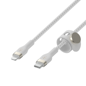 Belkin Kabel w oplocie, USB-C do Lightning, 1 m, biały