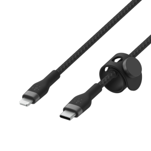 Belkin Kabel w oplocie, USB-C do Lightning, 3 m, czarny