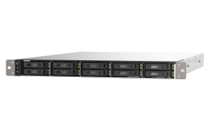 QNAP TS-h1090FU-7302P-128G | 10-zatokowy all flash NAS, AMD Epyc, 128GB RAM, 2x 25GbE SFP28, RP RACK