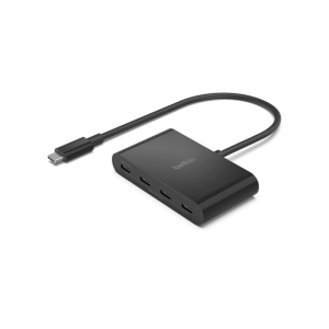 Belkin Hub USB-C 10Gbps, PD 100W, 4x USB-C, czarny