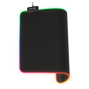 Rampage BLITZ Podkładka gamingowa pod mysz RGB LED 252x328x3 mm czarna