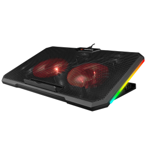 Rampage AD-RC12 CLAW Podstawka chłodząca pod laptop 5-17" RGB regulowana