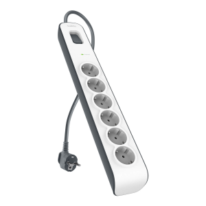Belkin Listwa zasilająca przeciwprzepięciowa 650J, 6 gniazd Schuko, 2m