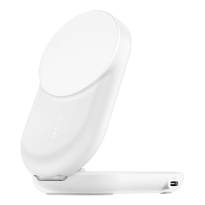 Belkin Ładowarka magnetyczna Qi2 25 W, składana 2w1, zasilacz 45W, biała