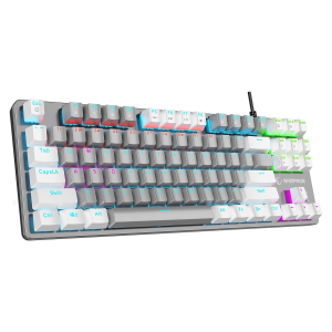Rampage Klawiatura gamingowa mechaniczna Snug RGB KRGD Red szaro-biała