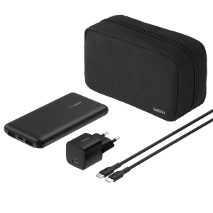 Belkin Zestaw podróżny - Powerbank 10 000 mAh + ładowarka 25 W + kabel USB-C 60 W + etui