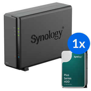 Synology DS124 /20T | 1-zatokowy serwer NAS w zestawie z dyskiem o łącznej pojemności 20TB, Tower