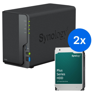 Synology DS223 /40T | 2-zatokowy serwer NAS w zestawie z dyskami o łącznej pojemności 40TB, Tower