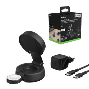 Belkin UltraCharge Pro ładowarka magnetyczna 2w1 Qi2 25W, grafitowa