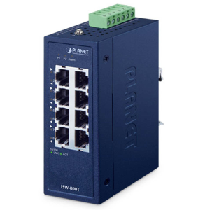 Planet ISW-800T 8-portowy switch przemysłowy Fast Ethernet na DIN rail