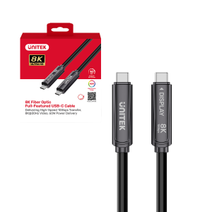Kable optyczne USB-C (10Gbps, PD60W, 8K@30Hz) 15m