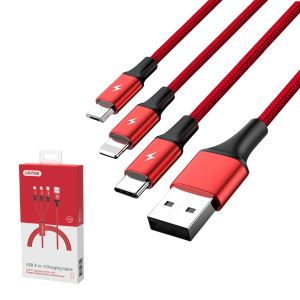 Unitek 3-in-1 USB Charging Cable C4049RD