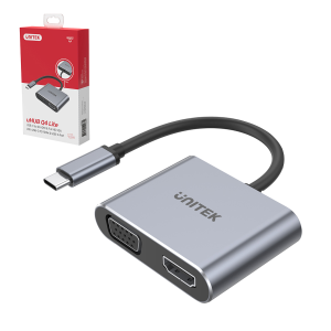 Unitek Hub USB-C HDMI VGA USB-A i PD 100W D1049A
