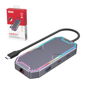 Unitek Hub USB-C HDMI RJ45 3,5mm audio 100W 10Gbps