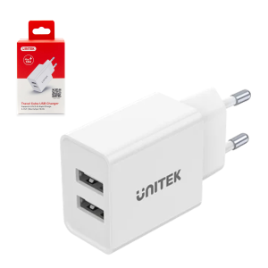 Unitek Ładowarka 2*USB-A 12 W biała