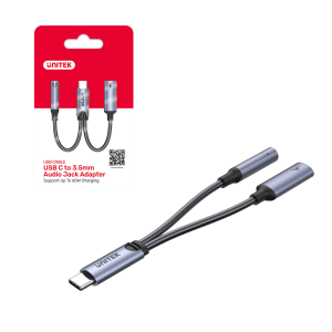 Unitek Adapter USB-C na 3,5 mm (audio) z funkcją  PD