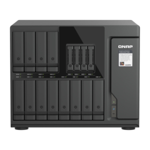 QNAP TVS-h1677AX-R5-16G | 16-zatokowy NAS (12x 3,5" 4x U.2), AMD, 2x 10GbE RJ45, 16GB RAM, Tower