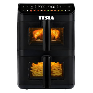 Tesla AirFryer Q670 XXL Frytkownica beztłuszczowa dwukomorowa, pionowa o pojemności 11 l
